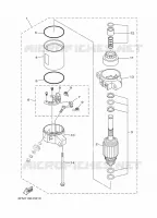 DEMARREUR pour Yamaha F25G Manual & Electric Steering, Tiller Handle, Manual Tilt, Shaft 15