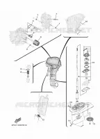 PIECES D'ENTRETIEN pour Yamaha F25G Electric Starter, Power Trim & Tilt, Remote control, Shaft 20