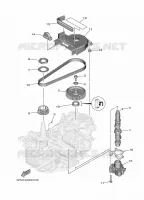 POMPE A HUILE pour Yamaha F25G Electric Starter, Power Trim & Tilt, Remote control, Shaft 20
