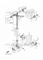 SUPPORT 3 pour Yamaha F25G Electric Starter, Power Trim & Tilt, Remote control, Shaft 20