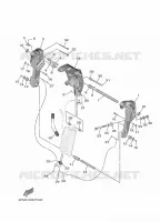 SUPPORT 2 pour Yamaha F25G Electric Starter, Power Trim & Tilt, Remote control, Shaft 20