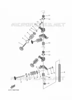 SOUPAPE pour Yamaha F25G Electric Starter, Power Trim & Tilt, Remote control, Shaft 20