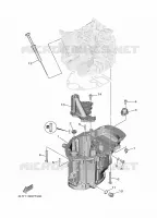 CARTER INFERIEUR pour Yamaha F25G Electric Starter, Power Trim & Tilt, Remote control, Shaft 20