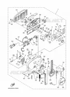 BOITIER DE COMMANDE A DISTANCE 2 pour Yamaha F25G Electric Starter, Power Trim & Tilt, Remote control, Shaft 20