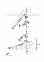 SOUPAPE pour Yamaha F25G Manual & Electric Steering, Tiller Handle, Manual Tilt, Shaft 20