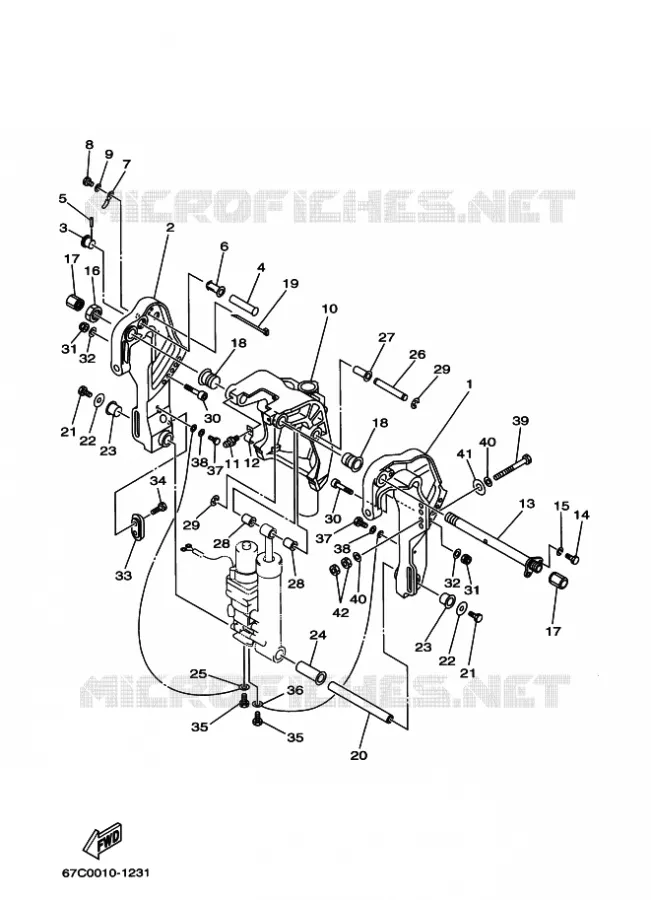 SUPPORT 2 Yamaha OUTBOARD ENGINES 30hp (22.1kW) 2004 F30  F30TLRC