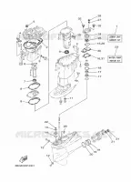 KIT DE REPARATION 2 pour Yamaha F30B Electric Starter, Tiller Handle, Hydro Trim & Tilt, Shaft 20
