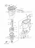 CARTER SUPERIEUR pour Yamaha F30B Electric Starter, Tiller Handle, Hydro Trim & Tilt, Shaft 20