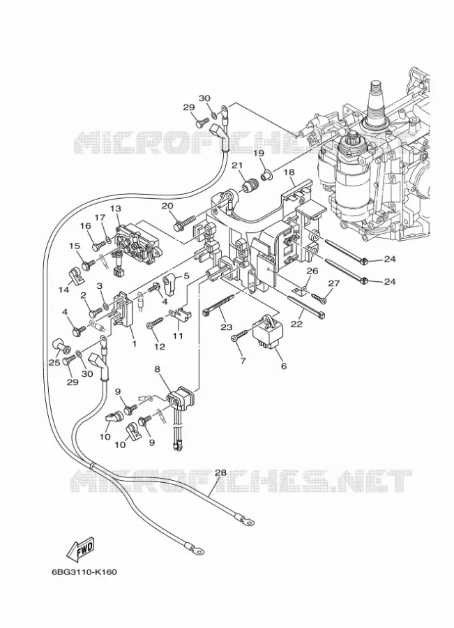 ELECTRIQUE 3 Yamaha OUTBOARD ENGINES 30hp (22.1kW) 2012 F30  F30BETS