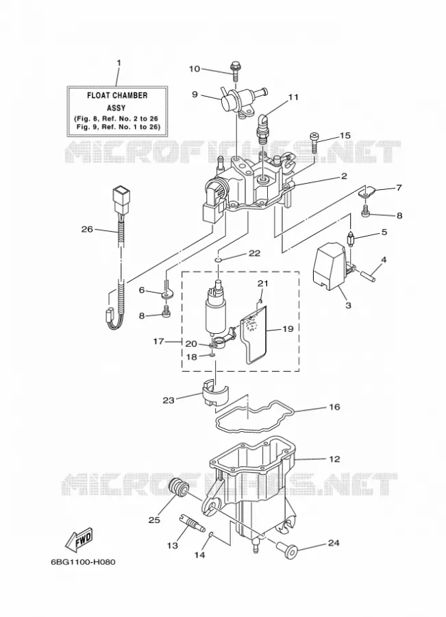 POMPE A INJECTION 1 Yamaha OUTBOARD ENGINES 30hp (22.1kW) 2012 F30  F30BETL