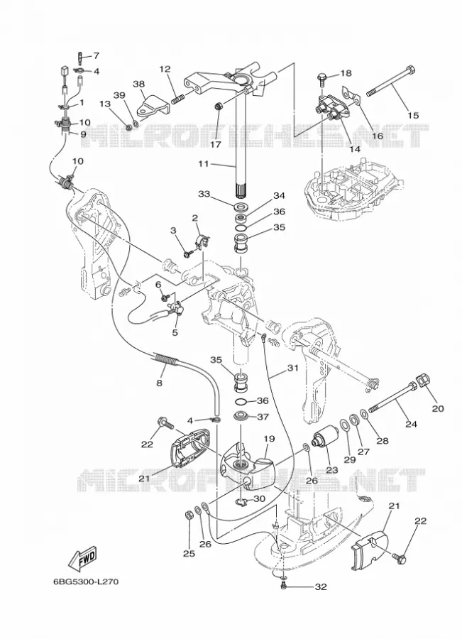 SUPPORT 3 Yamaha OUTBOARD ENGINES 30hp (22.1kW) 2012 F30  F30BETL