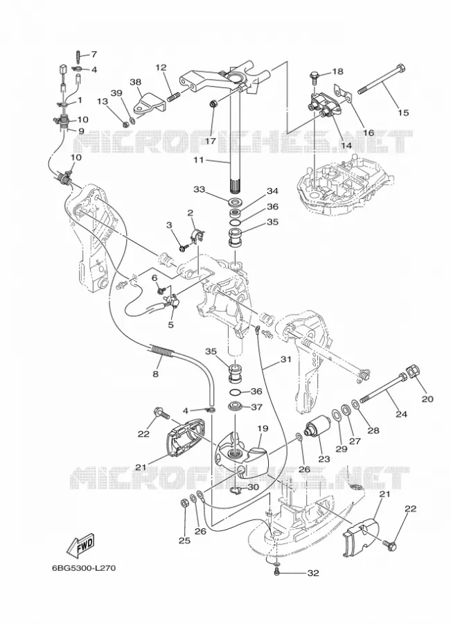 SUPPORT 3 Yamaha OUTBOARD ENGINES 30hp (22.1kW) 2012 F30  F30BEHDL