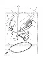 CAPOT SUPERIEUR pour Yamaha FT25B High Thrust, Electric Starter, Remote Control, Power Trim & Tilt, Shaft 20