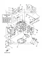 CYLINDRE / CARTER MOTEUR 1 pour Yamaha FT25B High Thrust, Electric Starter, Remote Control, Power Trim & Tilt, Shaft 20