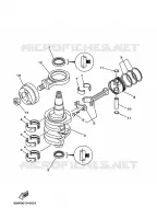 VILEBREQUIN / PISTON pour Yamaha FT25B High Thrust, Electric Starter, Remote Control, Power Trim & Tilt, Shaft 20