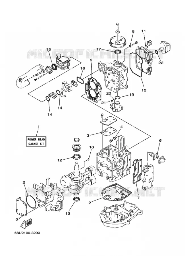 KIT DE REPARATION 1 Yamaha OUTBOARD ENGINES 25hp (18.4kW) 2003 FT25  FT25BETL