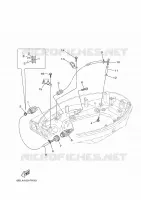 CARENAGE INFERIEUR 2 pour Yamaha FT25F High Thrust, Electric Starter, Power Trim & Tilt, Remote control, Shaft 20