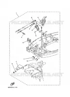 FIXATION BOITIER DE COMMANDE A DISTANCE pour Yamaha E40X Manual Starter, Tiller Handle, Manual Tilt, Pre-Mixing, Shaft 20