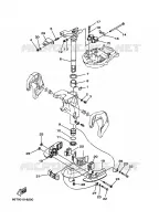 SUPPORT 3 pour Yamaha E40X Manual Starter, Tiller Handle, Manual Tilt, Pre-Mixing, Shaft 20