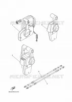 BOITIER DE COMMANDE A DISTANCE pour Yamaha F115A Electric Starter, Remote Control, Power Trim & Tilt, Shaft 20
