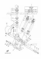 SYSTEME D'INCLINAISON 1 pour Yamaha F115A Electric Starter, Remote Control, Power Trim & Tilt, Shaft 20