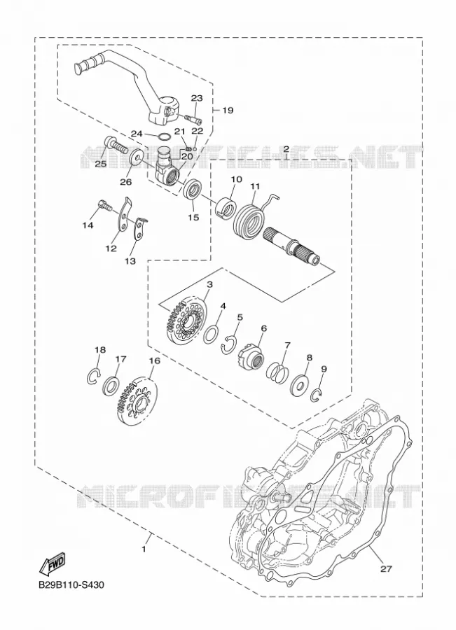 PIÈCES OPTIONNELLES - KICK Yamaha MOTO 250 2019 WRF  WR250F