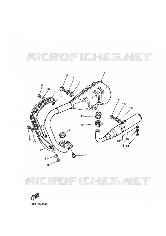 ECHAPPEMENT Yamaha MOTO 50 2019 PW  PW50