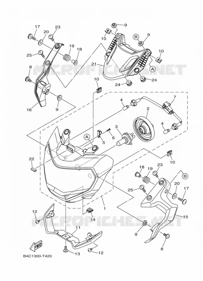 PHARE  Yamaha MOTO 700 2019 MT  MTN690-A