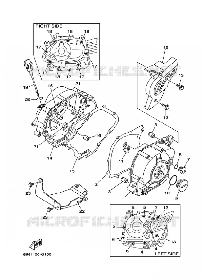 CARTER - MOTEUR 1 Yamaha MOTO 110 2019 TTR  TT-R110E