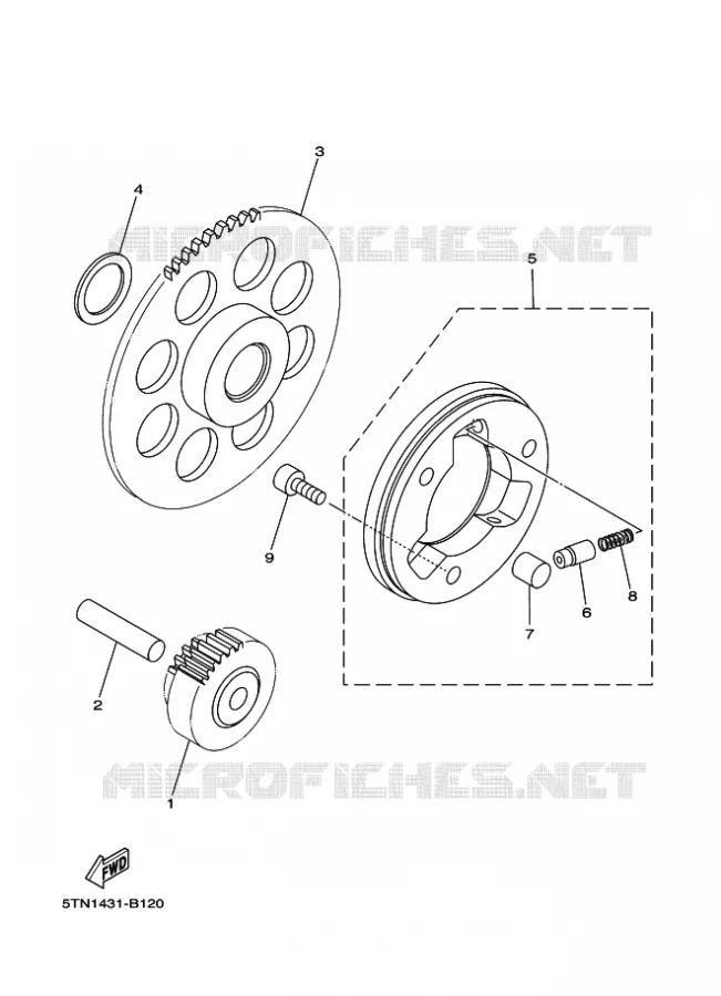 EMBRAYAGE DE DEMARREUR Yamaha MOTO 110 2019 TTR  TT-R110E