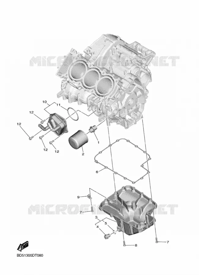FILTRE A HUILE Yamaha MOTO 900 2019 NIKEN  MXT850D