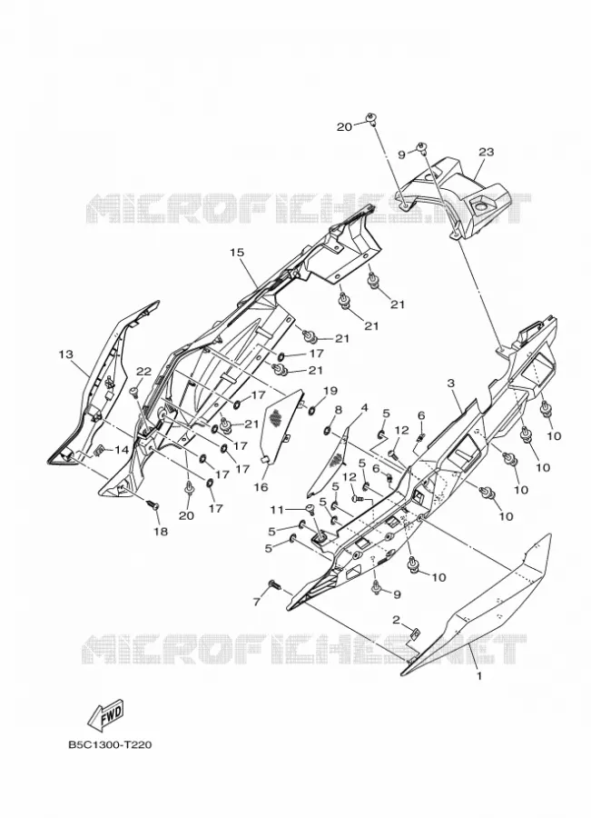 COUVERCLE LATERAL Yamaha MOTO 900 2019 TRACER  MTT850