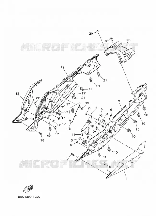 COUVERCLE LATERAL Yamaha MOTO 900 2019 TRACER  MTT850