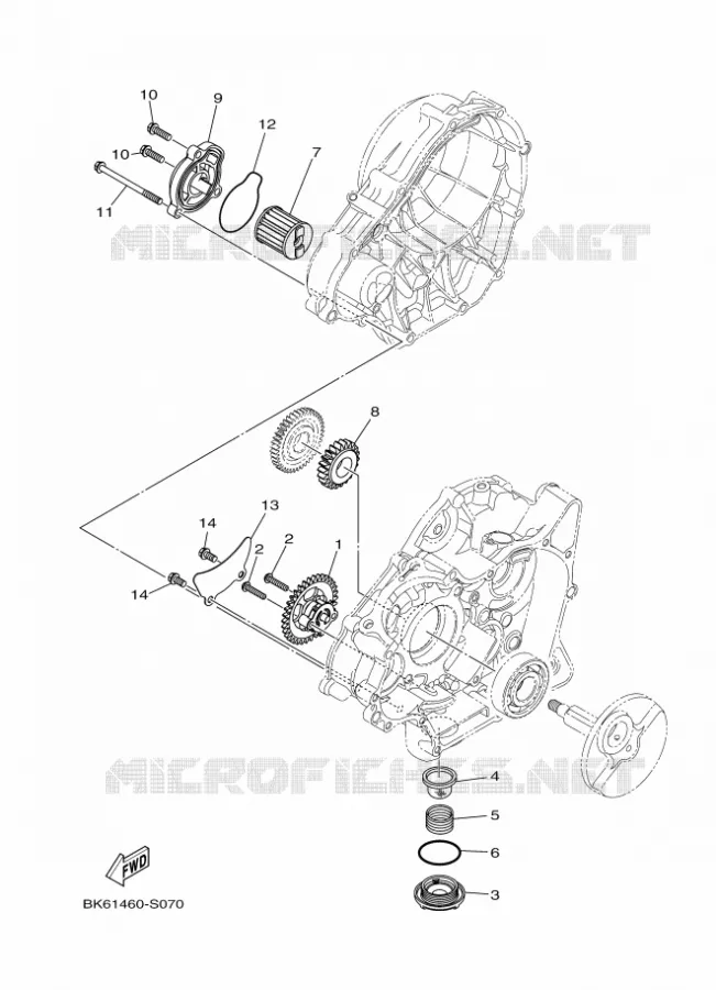 POMPE A HUILE Yamaha MOTO 125 2019 R125  YZF125-A