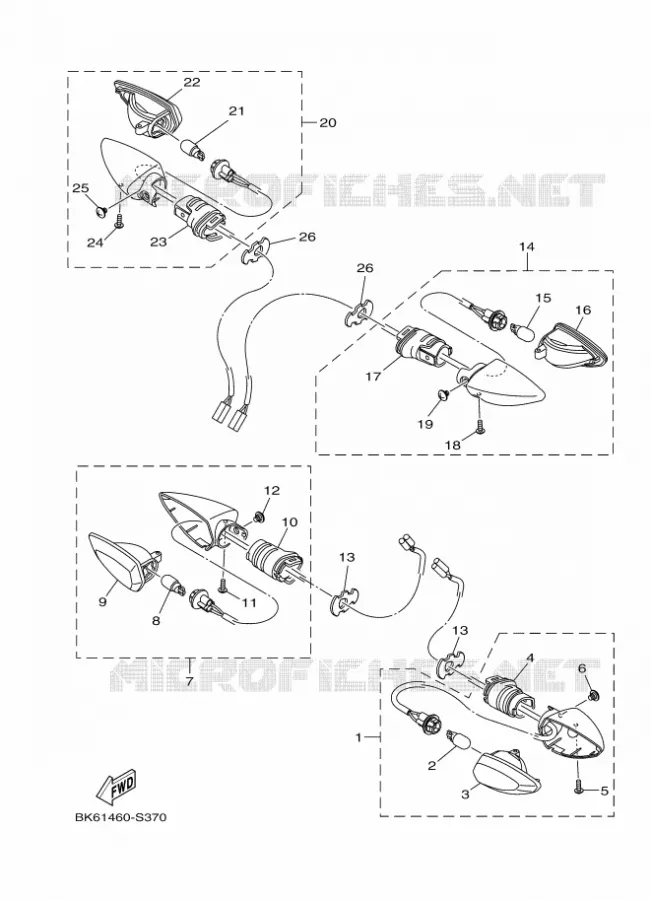 CLIGNOTANT Yamaha MOTO 125 2019 R125  YZF125-A