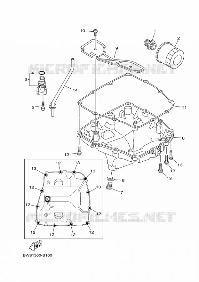 FILTRE A HUILE Yamaha MOTO 1000 2019 MT  MTN1000
