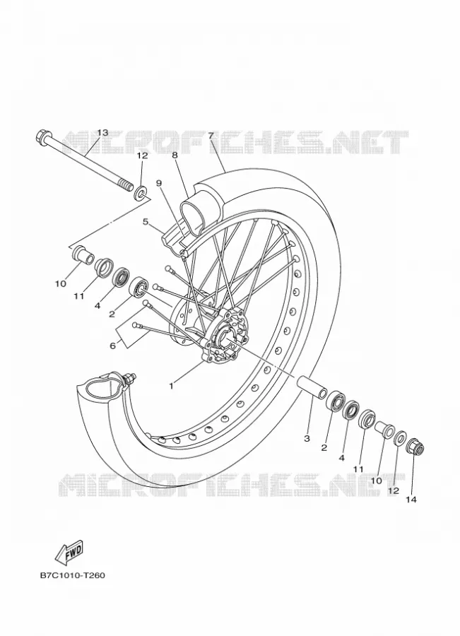 ROUE AVANT Yamaha MOTO 250 2019 XT  XT250