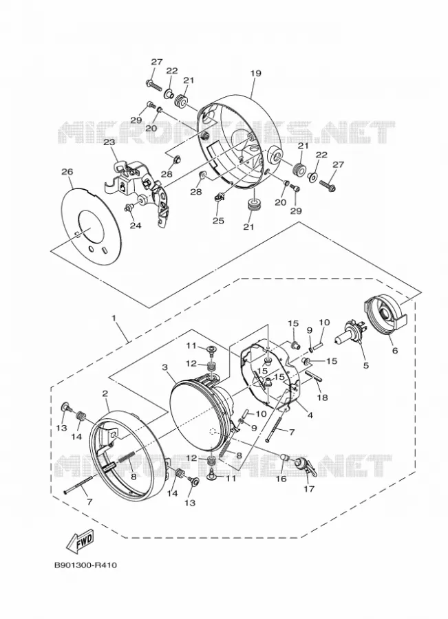 PHARE  Yamaha MOTO 900 2019 XSR  MTM850
