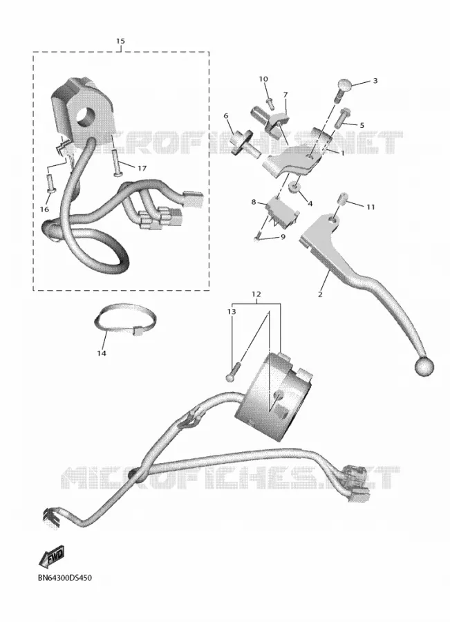 COMMODO / LEVIER Yamaha MOTO 600 2019 R6  YZF600