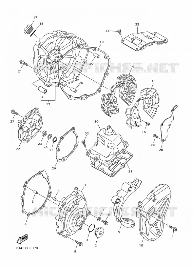 CARTER - MOTEUR 1 Yamaha MOTO 1000 2019 R1  YZF-R1