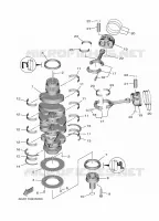 VILEBREQUIN / PISTON pour Yamaha F425A shaft 15