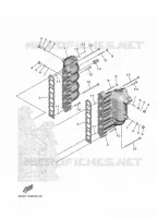 ECHAPPEMENT 1 pour Yamaha F425A shaft 15