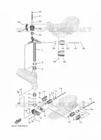 SUPPORT 3 pour Yamaha F425A shaft 15