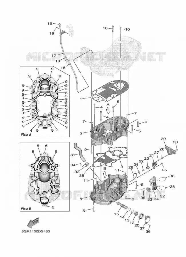 VENTILATEUR D'HUILE Yamaha OUTBOARD ENGINES 425hp (316.9kW) 2019 F425  F425AST
