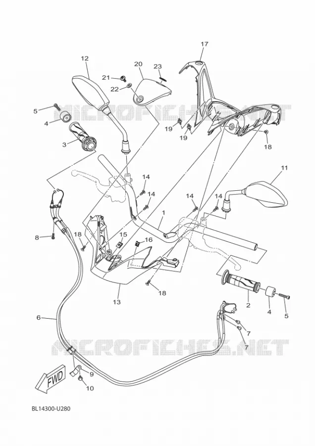 GUIDON ET CABLES Yamaha SCOOTER 125 2019 XMAX  YP125RA