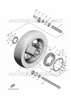 ROUE ARRIERE pour Yamaha TMAX 530 SX ABS MATT BLUE de 2019