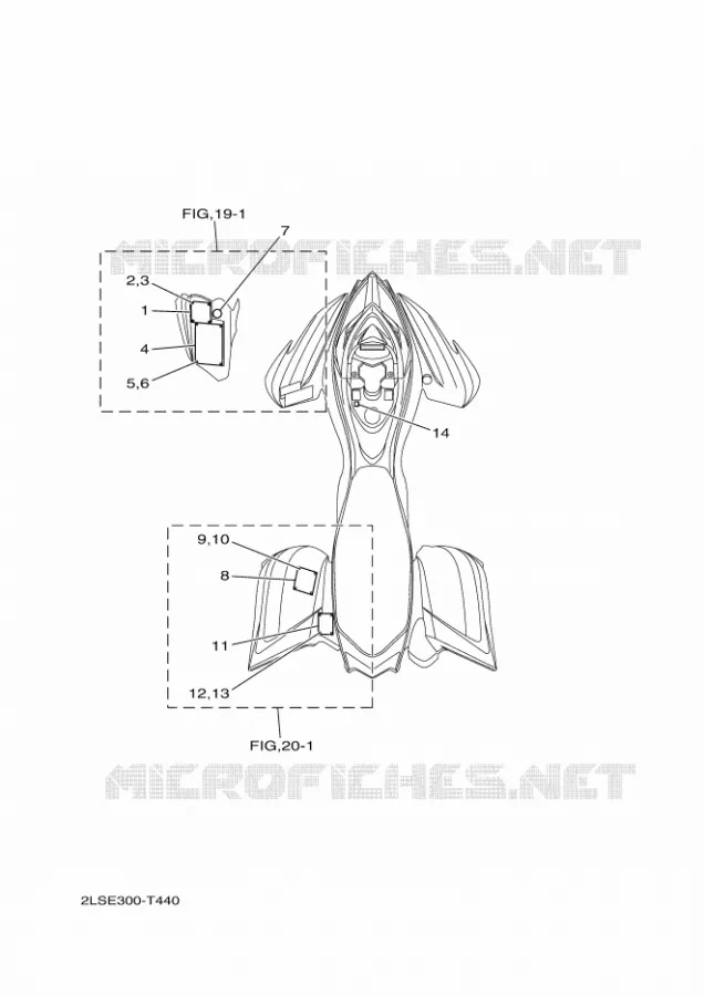 EMBLEME / ETIQUETTE 1 Yamaha QUAD 700 2019 RAPTOR  YFM70RSSK