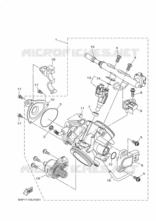 BOITIER PAPILLON INJECTION Yamaha QUAD 700 2019 GRIZZLY  YFM700FWAD/YFM70GPXK