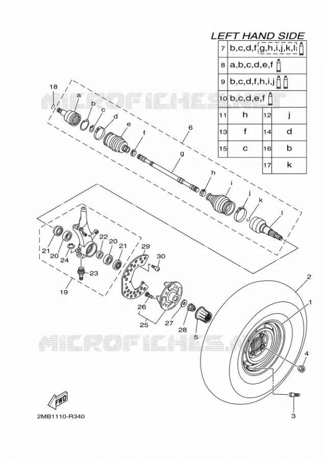 ROUE AVANT Yamaha SIDE BY SIDE 700 2019 VIKING  YXM700E/YXM70VPXK