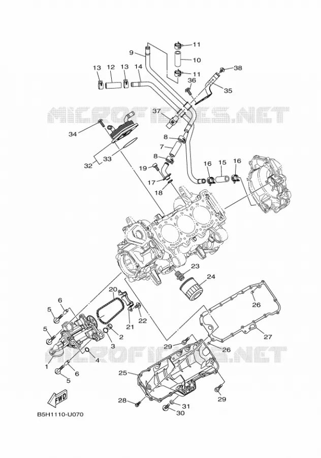 POMPE A HUILE Yamaha SIDE BY SIDE 1000 2019 YXZ  YXZ1000ETS/YXZ10YESKS